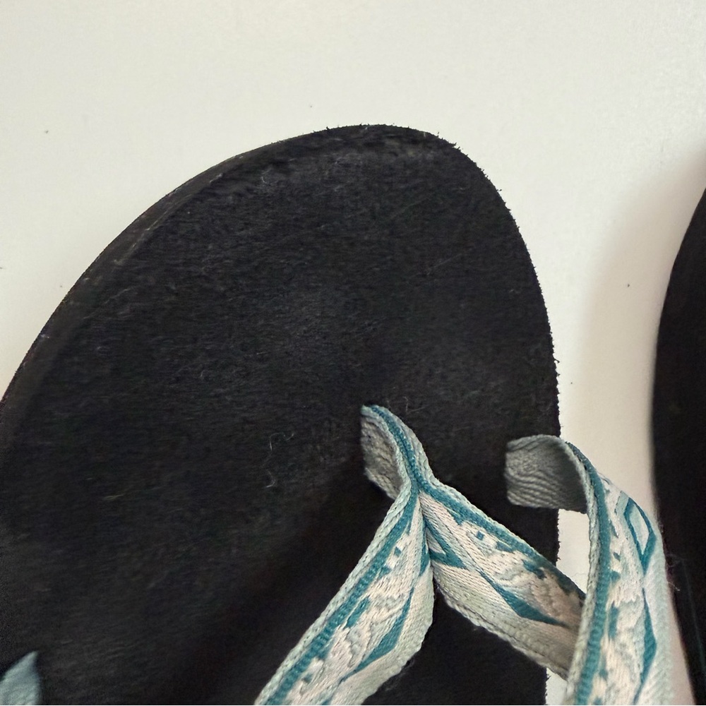 Teva Sandals Flip Flop Thongs Olowahu Comfort Foam Recycled Vegan Green White - Picture 11 of 11